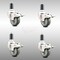 Service Caster 3 Inch 316SS Gray Poly Swivel 1-3/8 Inch Expanding Stem Caster Set Lock Brake SCC-SS316TTLEX20S314-PPUB-138-4 - alternate 1